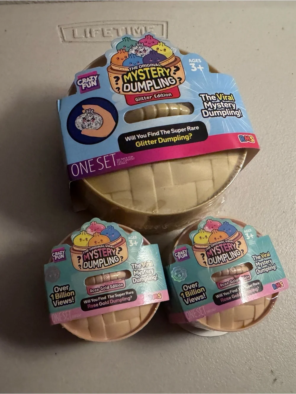 Mystery 1 regular and 2 mini Dumpling Glitter Edition bundle